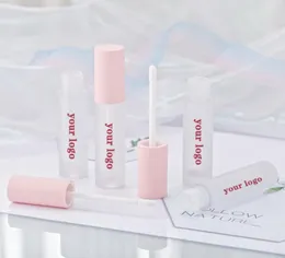 Hele roze lipgloss -buizen privé etikettering lege matte container lip gloss aangepast bulk lippenstiftverpakking2212403