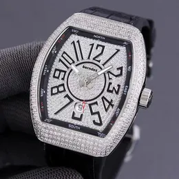 Men's Diamond Automatic Watch 3D 3次元フォントV45ワインキャスクモデリング紳士の時計