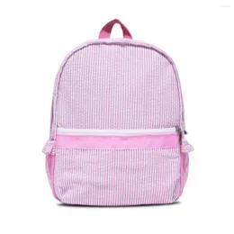 Duffel Bags Todder School Ruffle Seersucker Backpack Travel Set met cosmetische tas Weekender Duffle Plaid Gingham Dom103