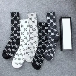 Women Sports Long Socks Fashion High Quality Womens and Mens Stocking Letter g sock chaussettes de marque luxe with box211I