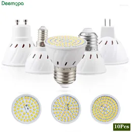 10PCS/LOT E27 E14 Lampada LED Spotlight GU10 MR16 Bombillas Lampa AC 220V 110V 48 60 80LEDS 2835 SMD Oświetlenie żarówki