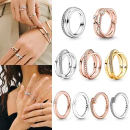 925 Silver Women Ring Original Heart Crown Fashion Rings Making Handmade Accessorie Matching Rings Wholesale