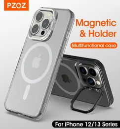Voor iPhone 13 12 Pro Max telefoonhoes Beschermingsomslag voor iPhone12 13 Pro Max Magnetic Laying Telefoon Holder Lens Protection1901371