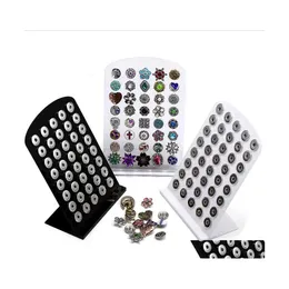 Jóias Stand Noosa acrílico Button Stands Display Definir destacável conjunto 18mm para 40pcs Drop Drop Delivery Packaging Dh6g0