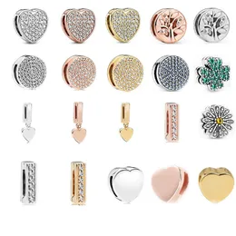 925 Fashionable Sterling Silver Charm Watch Chain Rose Gold Gold Fixed Clip Beads DIY Accessories