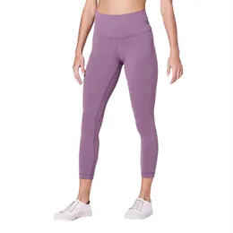 Lu Yoga Outfits Solid Color Women Yoga Pants High Waist Sports Gym Wearレギンスエラスティックフィットネスレディー全体的なタイツトレーニング279x