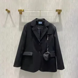 Projektant Formal Wear Suits Mens Casual Blazers Stylowy nylon oddychający garnitur Klasyczny wzór Kurtki Kobiety Spring Black Suits 23ss