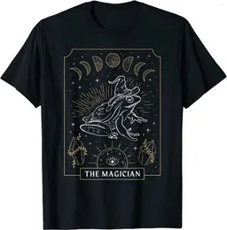 メンズTシャツカエルウィザードハットムーンダークアカデミアティーストリートウェアハラジュクTシャツ半袖男性Tシャツトップ夏の服リラックスゾーン