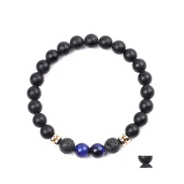 Bracelets de charme azul azul amarelo olho de olho de pedra preta Bracelete preto para mulheres jóias de ioga jóias band entrega de groes dhpok