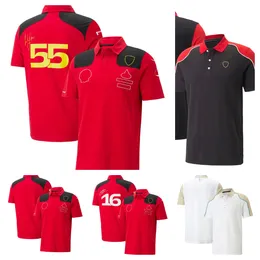 Camiseta de piloto de equipo F1 para hombre, POLO rojo de Fórmula Uno, camiseta con solapa personalizada, novedad de 2023