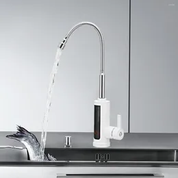 Krany kuchenne 3KW Instant Water Tap Electric Krotek podgrzewacza Wyświetlanie temperatury