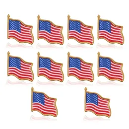 Party Favor American Flag Lapel Pin Stany Zjednoczone Stany Zjednoczone Hat Tack Pins Pins Mini broszki na ubrania worki dekoracyjne upuszczenie dostarcza dhinp