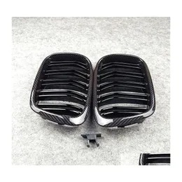 Grille siatka dla 5 serii E39 ABS Węglowodany kolor czarny/ m przednie grill podwójna kratka listeczka 19962003 Stylizacja samochodowa dostawa mobil dhhpx