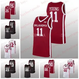 Özel Dikişli Oklahoma Sooners Basketbol Formaları 11 Trae Young Forması 24 Buddy Hield 23 Blake Griffin 12 Austin Reaves Forması