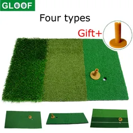 Other Golf Products 1Set Hitting Mat Portable Driving Chipping Training Aids for Indoor Backyard with Adjustable Tee 230303