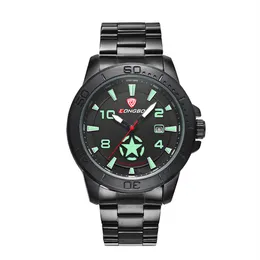 2020 Longbo Luxury Men Army Army Star Sports Canvas Кожаные кварцевые часы для мужчин Leisure Clock Простые часы Orologi Da Uomo 80217296