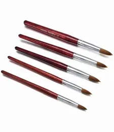 Nail Brushes Manicure UV Gel Wood Handle Easy To Outline Acrylic Art Brush Sable Hair Flower Drawing Pen Painting1336734