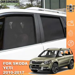 Skoda için yeni Yeti 5L 2009-2017 Araba ön pencere kör çerçeve arka perde vizörü için manyetik güneş vizörü