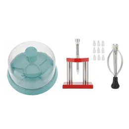 Kit di riparazione per orologi 1 pezzo Coperchio antipolvere per strumenti di movimento 1 set Estrattore per estrattore a stantuffo a mano rossa con 10 strumenti per stampi