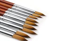 2pcs3pcs Set Acrylic Nail Art Brush UV Gel Polish Carving Pen 2021 Nails Drawing Wood Handle Hair Brushes Sets6600308