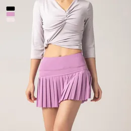 Skirts Tennis Women Golf Pleated Pantskirt Sports Fitness Shorts Pocket High Waist Yoga Running Skirt Gym Clothing