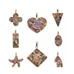 Colares de pingentes pingentes de pedra preciosa ágata druzoso com lutas de bronze de ouro leves conectores de jóias para jóias de colar