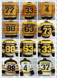 Özel Adam Ters Retro Patrice Bergeron Jersey Brad Marchand David Pastrnak Zdeno Chara Charlie McAvoy Tuukka Rask Bobby Orr Hokey Siyah