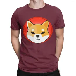 Erkek Tişörtleri Sıradan Shiba Shib Inu Madeni Para Token T-Shirts Erkekler Kadın Yuvarlak Boyun Pamuk Gömlek Kripto Doge Kısa Kollu Tee Üst