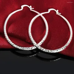 Orecchini a cerchio Charmhouse per donna Argento sterling Grande cerchio Polsino dell'orecchio Brincos Femme Pendientes Regali di gioielli da sposa