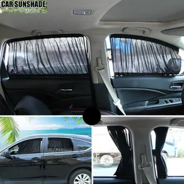 새로운 2pcs Universal Car Side Window Sunshade 커튼 자동 창 커튼 선 바이저 블라인드 커버 자동차 스타일링