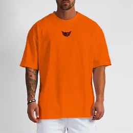 T-shirt da uomo T-shirt oversize da uomo Spalla scesa Camicia a maniche lunghe Fitness Maglia estiva Maglia da basket allentata ad asciugatura rapida Abbigliamento da palestra