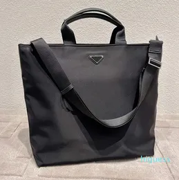 Designer-Large Capacity Shopping Bag Unisex Handbag Purse Black Nylon Briefcase Triangle Sign Waterproof Shoulder Bags Co-branded Zipper Totes Laptop Case
