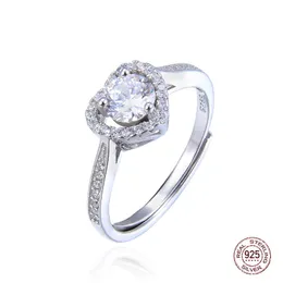 Anelli a grappolo s925 sterling argento classico Riassimuabile anello nuziale vuoto Impostazione zirconia diamanti gioielli di lusso per donne