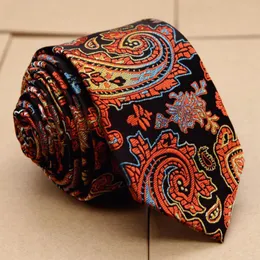 Bow Ties Mens Skinny Tie Sets Paisley Multicolor Red Orange Purple Black White Burgundy Silk Slim Neckties Pocket SquareBow