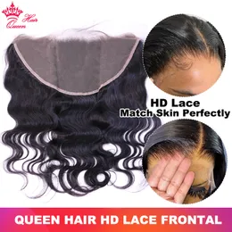 Real Invisible HD Lace 13x6 13x4 Undetectable Lace Closure Frontal Body Wave 100% Virgin Human Raw Hair Small Knots Pre Plucked Hairline Around Queen Hair Products