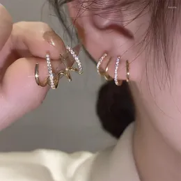 백스 귀걸이 Vagzeb Gold Circle 여성을위한 비 피어 싱 귀 클립 가짜 피어싱 커프 보석 Boucle Oreille Femme