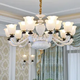 Ljuskronor nordisk stil vit ljuskrona belysning vardagsrumslampor tak lyxigt atmosfär legering restaurang sovrum lampchandeliers