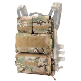 Вещи мешки на открытом воздухе для охотничьего жилета JPC тактическая молния на молнии военная стрельба на Zip-on панели Rackpacks2678