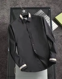 Mode Herrskjortor lyx Herr Business Casual Skjorta Herr Klänningskjortor Långärmade Slim Fit Skjortor Herr Medusa Shirt01