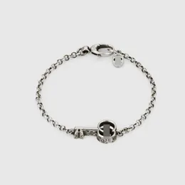 70% DE DESCUENTO 2023 Nueva joyería de moda de lujo de alta calidad para plata esterlina doble talla flor llave pareja pulsera tendencia familiar estilo de hombres y mujeres ins