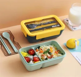 Vieruodis Taşınabilir Plastik Öğle Yemeği Kutusu ile Kaşık Japon Tarzı Bölmesi Bento Kutu Mutfak Mikrodalga Sızdır Yoksa Gıda Konteyneri 202863676