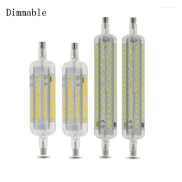 Super Bright Dimmable LED R7S TUBO 2835SMD Bulbo 78mm 118mm Lâmpada de milho 9W 18W J78 J118 Substitua as lampadas de halogênio