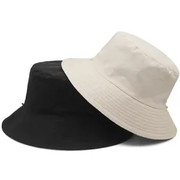 Szerokie brzegowe czapki wiadro duże główne mężczyźni duże rozmiar rybak męski mężczyzna Summer Dwa s noszenie panama cap man plus bawełna 5660 cm 6065 cm 230303