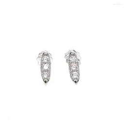 Stud Earrings Simple Silver Jewelry 925 Sterling Silver/Gold Color Sparkling Bar With Clear CZ Brincos