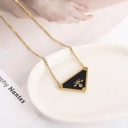 Sier Triangle Wiselants Naszyjnik żeńska stal ze stali nierdzewnej para złoty łańcuch biżuteria na szyję na prezent dla dziewczyn akcesoria