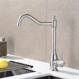 Kitchen Faucets European Classic 304 Stainless Steel Brushed Faucet Cold And Flexible Tap Torneira Cozinha