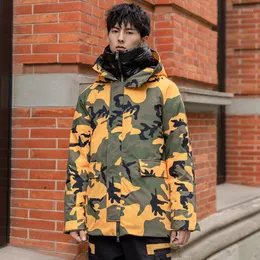 Männer Unten Hohe Qualität Männliche Weiße Ente Jacke Männer Frauen Winter Streetwear Weibliche Mit Kapuze Parkas Mantel Junge Mädchen Camouflage outwears Mann