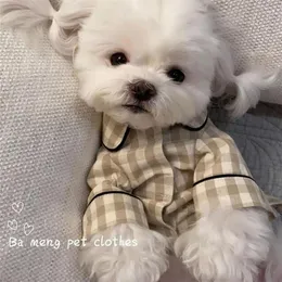 Psa odzieżowa koszule puppy ubrania piżamowe psy ubrania kota mała cienka wiosna lato letnia koreańska moda dziewczyna z Yorkshire Produkt dla zwierząt
