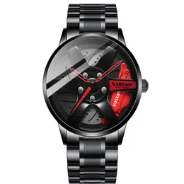 Whole Innovatively Designed Quartz Watch Mens Wheel Style Watches Boys Student Locomotive Wristwatches321f
