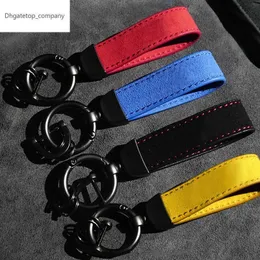 Metal New Leather Car Suede Styling Power Emblem Keychain Key Chain Ring For BMW M X1 X3 X4 X5 X6 X7 E46 E90 F20 E60 E39 Accessories